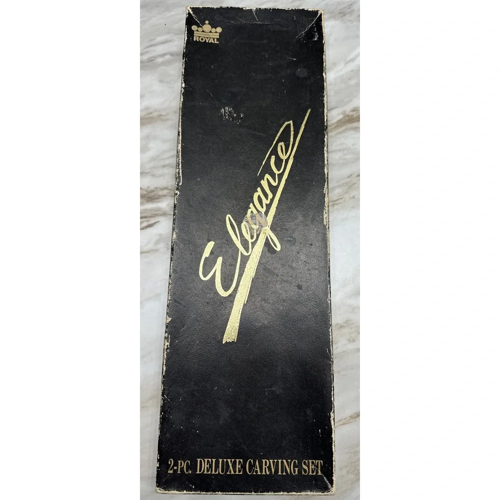 Japan 2 Piece Elegance Boxed‎ Deluxe Carving Set by Royal Chef's Knife Set VTG